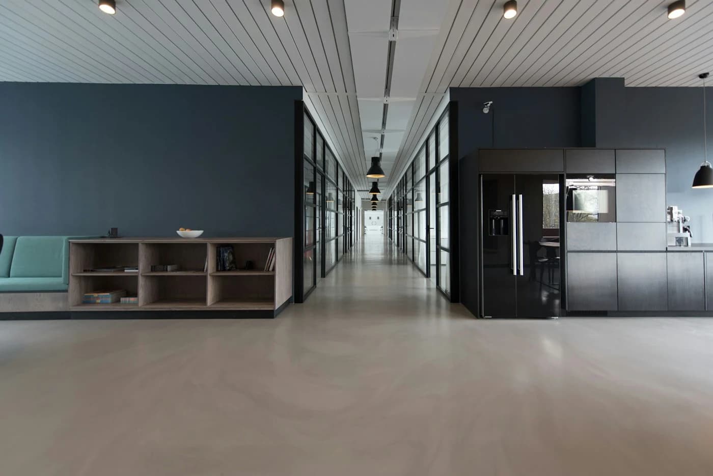 Modern office interior with partitions